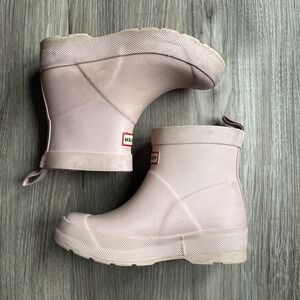 Hunter Kids Pink Short Rain Boots
